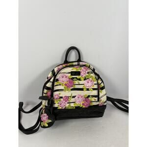 Luv Betsey by Betsey Johnson Roses and Stripes Floral Mini Backpack